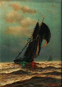 Richard Dey De Ribcowsky Twilight Seascape Sweden oil painting artist